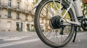 Moteur dans le moyeu arrière d'un vélo électrique économique à moins de 800 euros