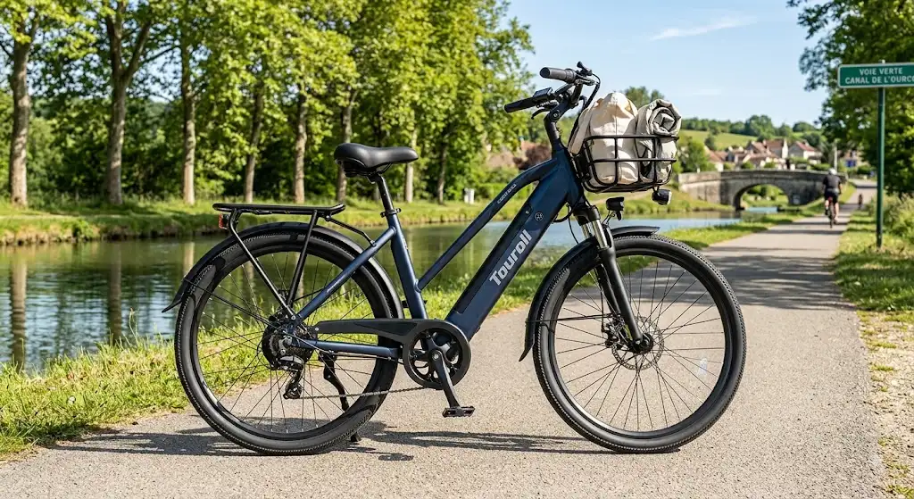 Vue d'ensemble du vélo électrique Touroll avis complet.
