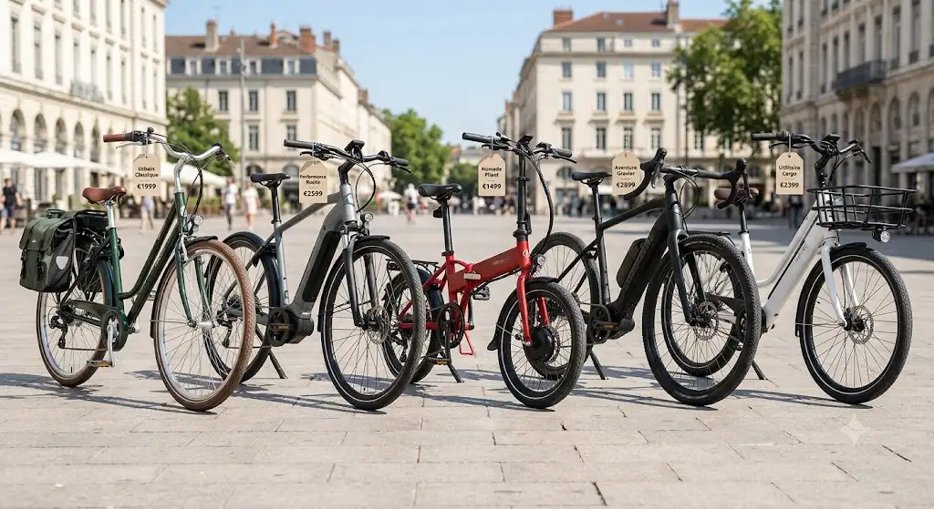 Comparatif visuel de la sélection du meilleur vélo électrique à moins de 3000 euros