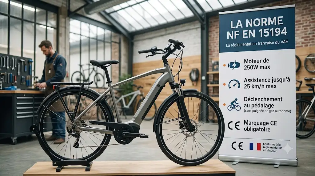 Présentation générale de la norme vae en 15194 réglementation française des vélos à assistance électrique